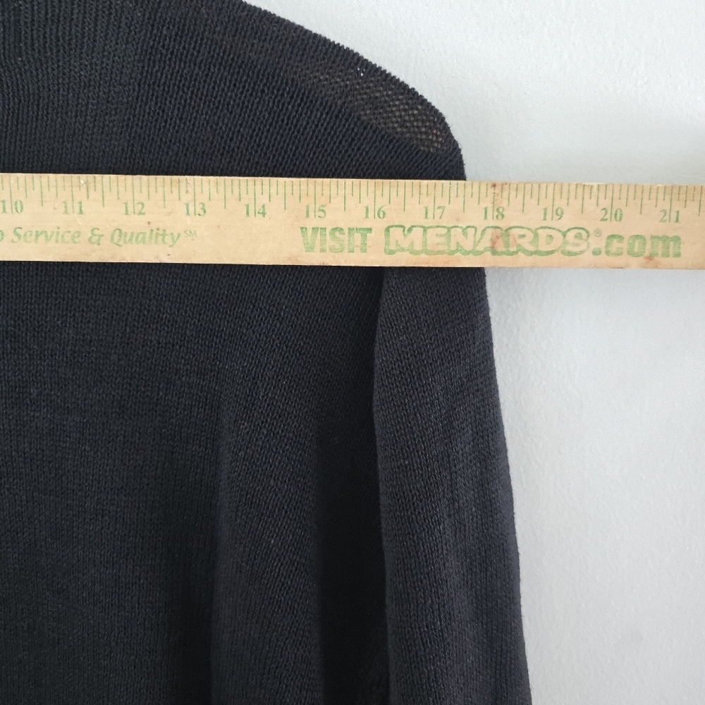 Teddi Vintage M Black Crochet Layered Sweater Cottagecore Grandma *read - Picture 9 of 11